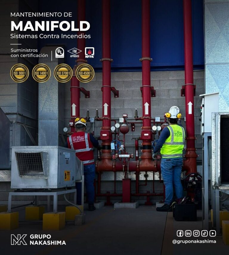 Mantenimiento de sistemas de Manifold contra incendios
