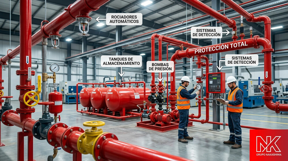 Sistemas de agua contra incendios para plantas industriales: Protege tu empresa eficazmente