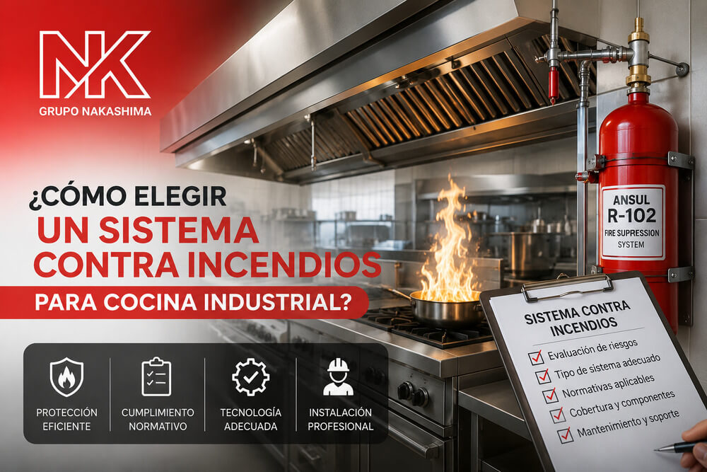 ¿Cómo elegir un sistema contra incendios para cocina industrial?