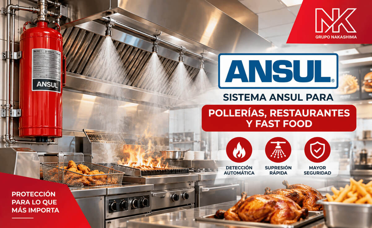 Sistema ANSUL para Pollerías, Restaurantes y Fast Food: Protección Contra Incendios en Cocinas de Alto Riesgo